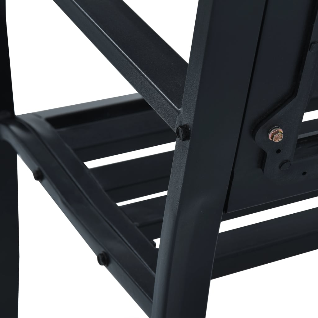 Garden Bench | Black | Steel | Standard | Durable | Garden Bench