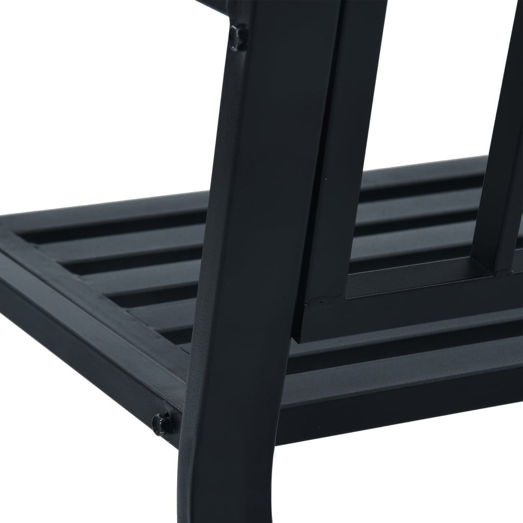 Garden Bench | Black | Steel | 125 cm wide | Durable