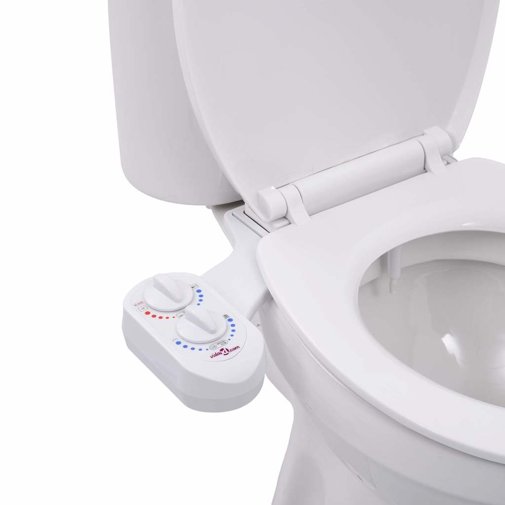 145291 vidaXL Bidet Toilet Seat Attachment Hot Cold Water Single Nozzle