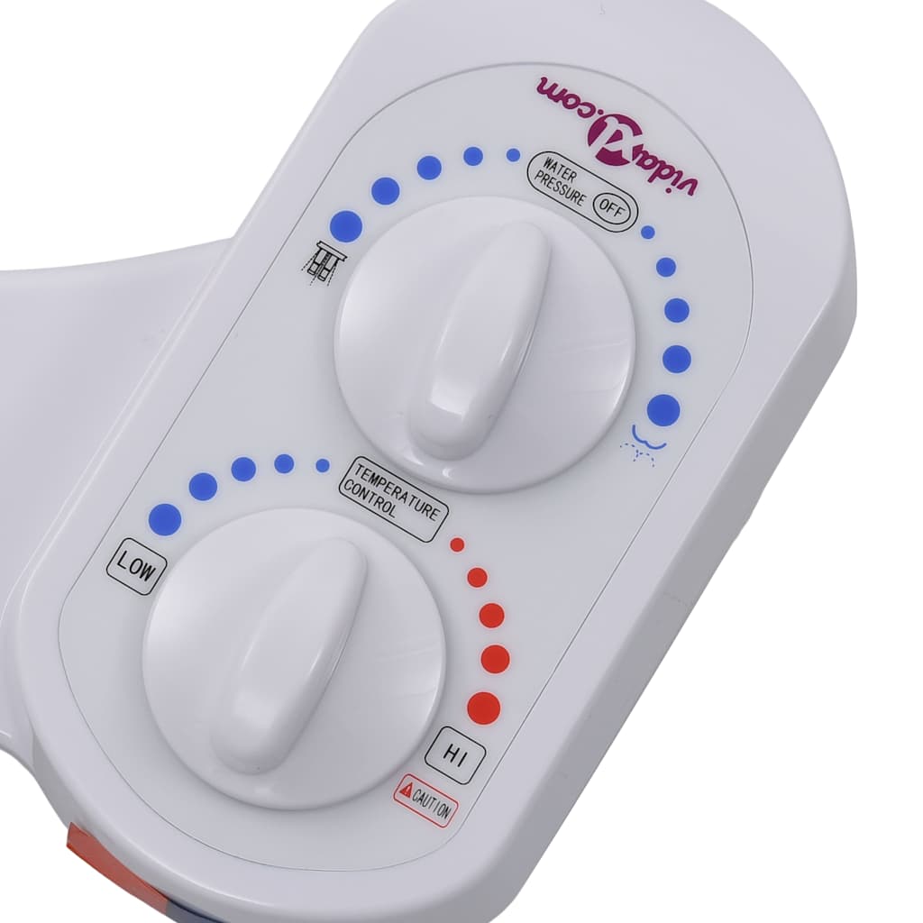145291 vidaXL Bidet Toilet Seat Attachment Hot Cold Water Single Nozzle