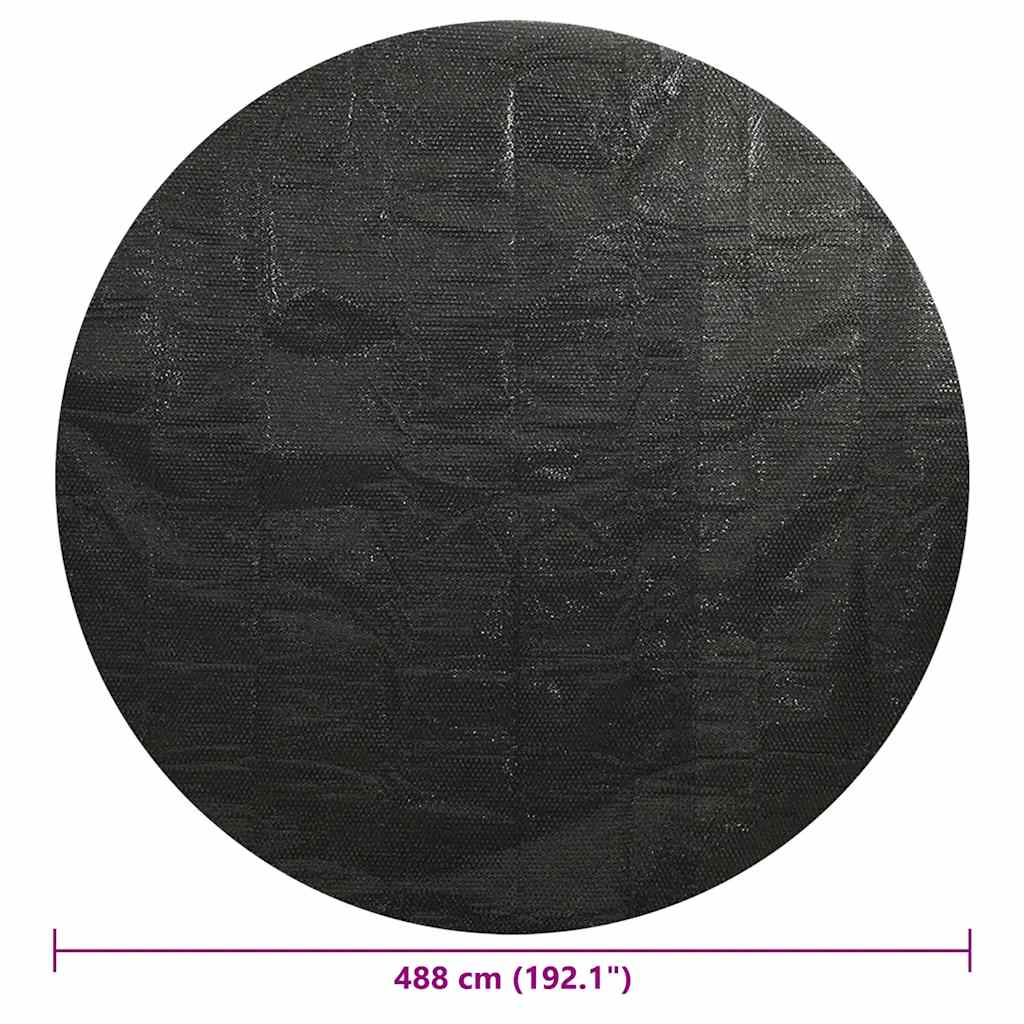 92159 vidaXL Pool Cover Black 488 cm PE