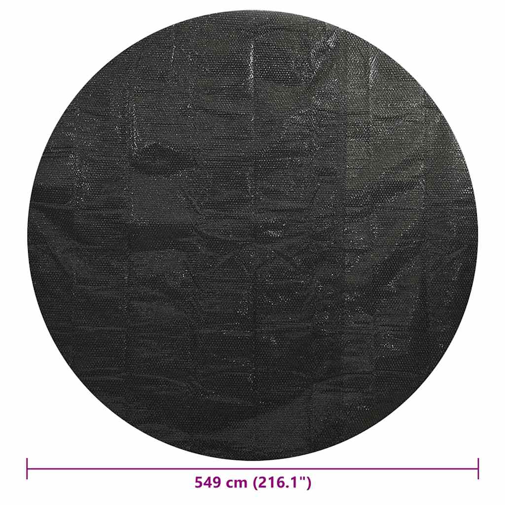 92161 vidaXL Pool Cover Black 549 cm PE