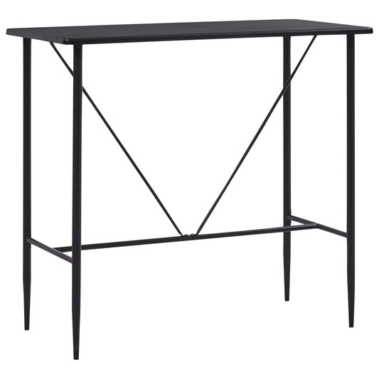 vidaXL Bar Table Black 120x60x110 cm MDF