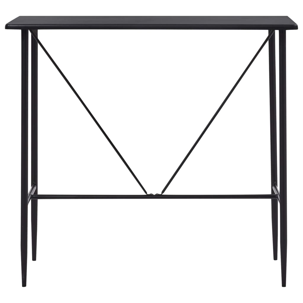 vidaXL Bar Table Black 120x60x110 cm MDF