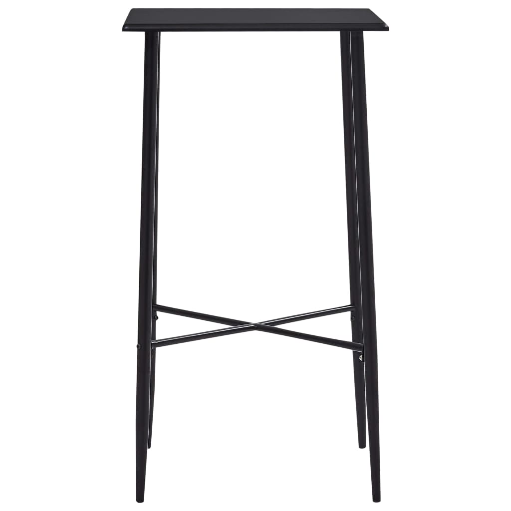 vidaXL Bar Table Black 60x60x111 cm MDF