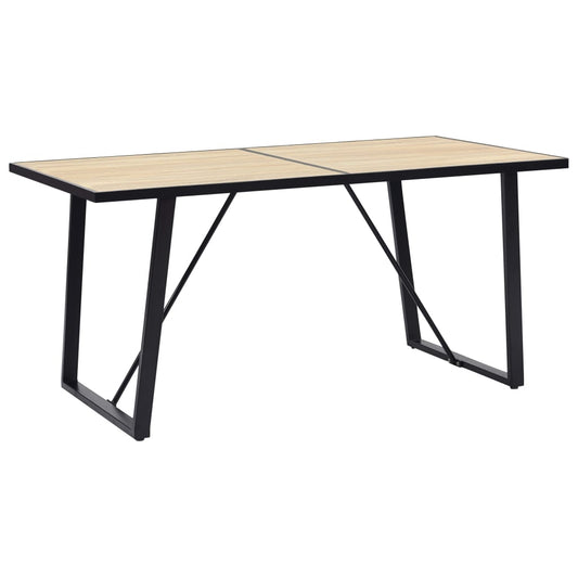 vidaXL Dining Table Oak 160x80x75 cm MDF