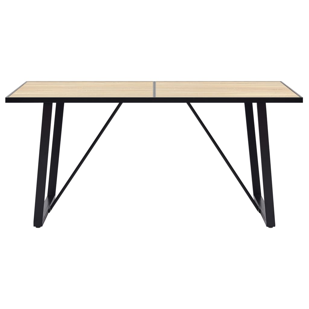 vidaXL Dining Table Oak 160x80x75 cm MDF