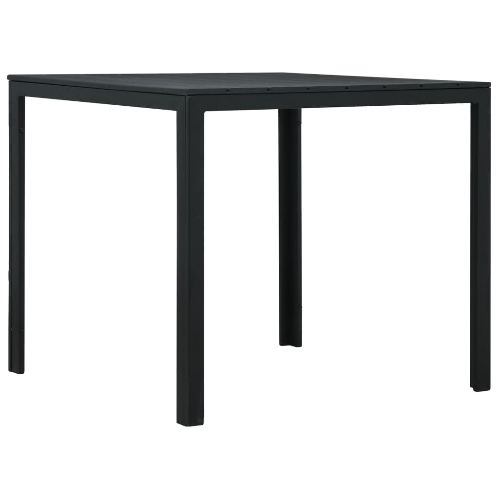 47882 vidaXL Coffee Table Black 78x78x74 cm HDPE Wood Look