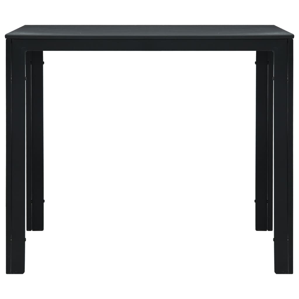 47882 vidaXL Coffee Table Black 78x78x74 cm HDPE Wood Look