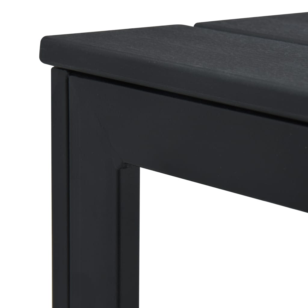 Coffee Table Black 78x78x74 cm HDPE Wood Look