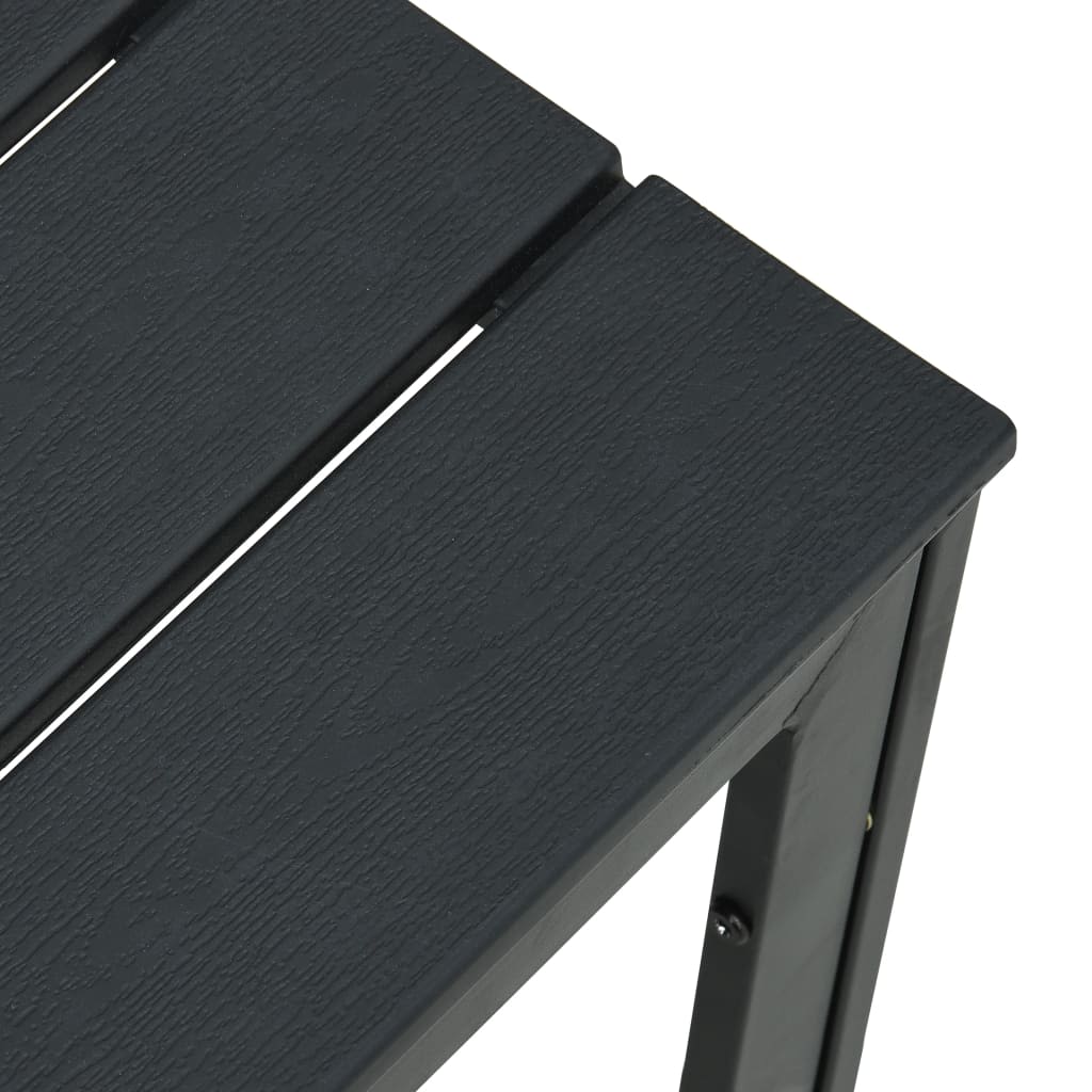 47882 vidaXL Coffee Table Black 78x78x74 cm HDPE Wood Look