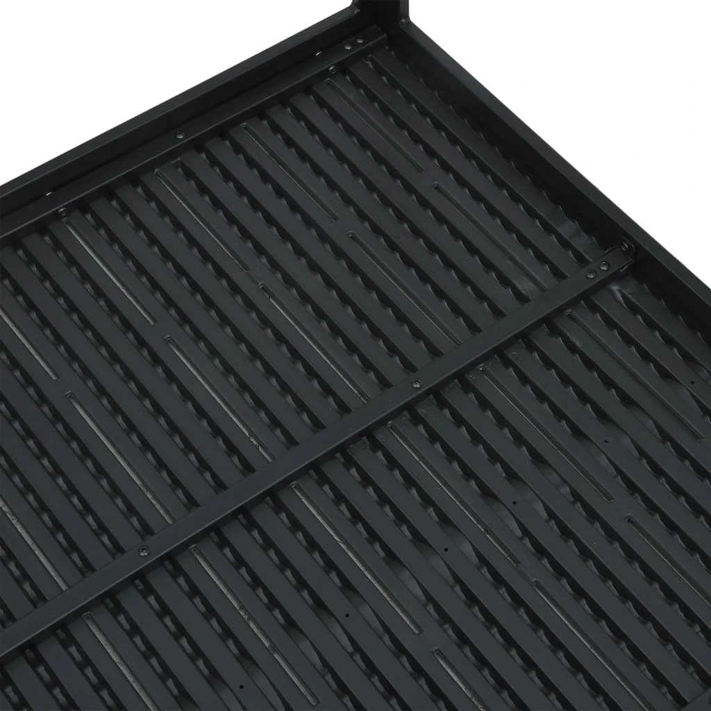 Coffee Table Black 78x78x74 cm HDPE Wood Look