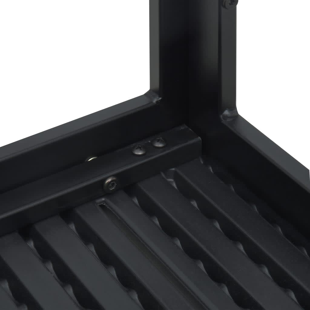 47882 vidaXL Coffee Table Black 78x78x74 cm HDPE Wood Look