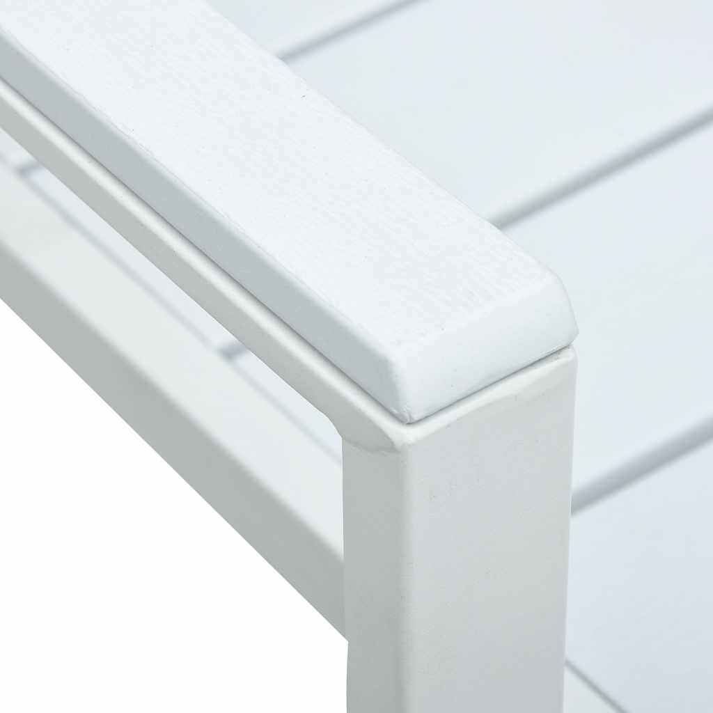 Garden Chair | Set of 4 | White | HDPE and steel | Standard | Durable