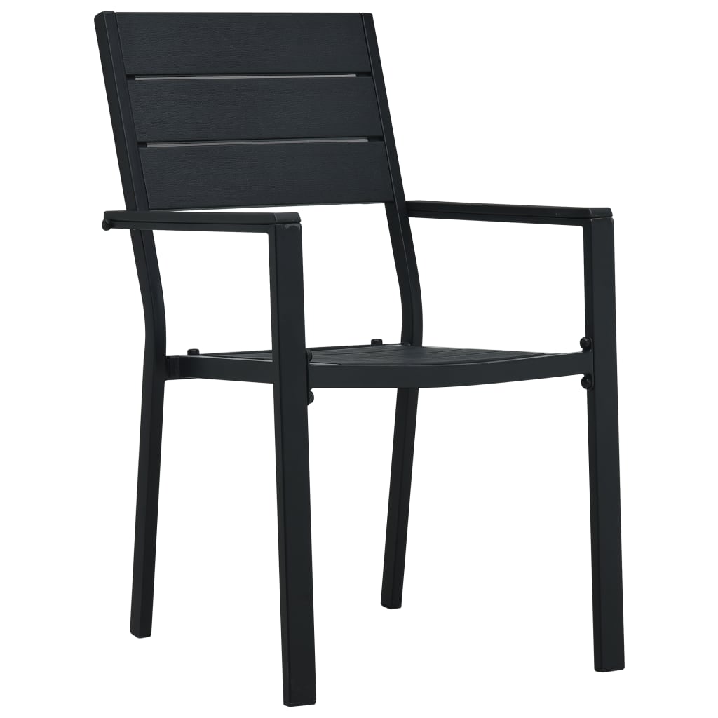 Garden Chair | Set of 2 | Black | HDPE | Standard | Durable