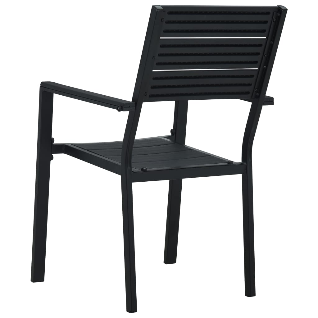 Garden Chair | Set of 2 | Black | HDPE | Standard | Durable