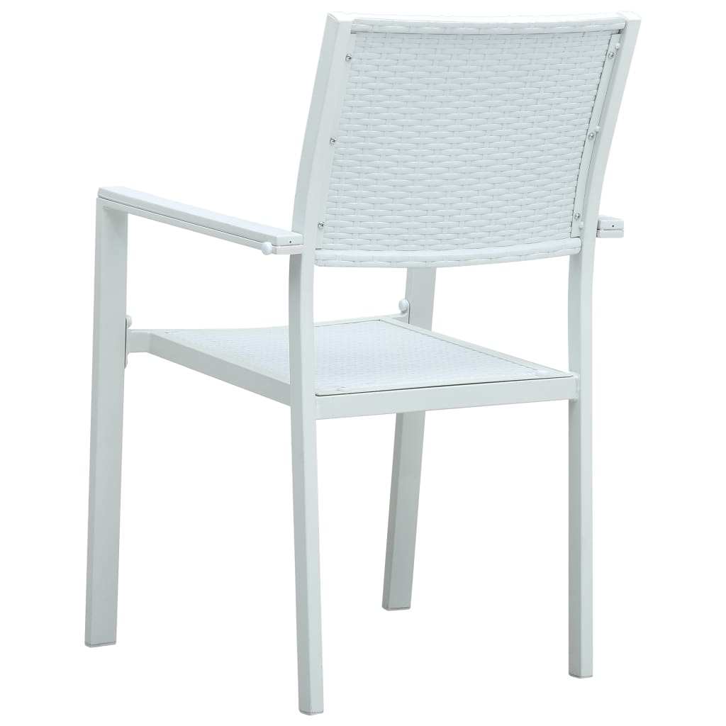 Garden Chair | Set of 4 | White | Plastic | Standard | Light Weight
