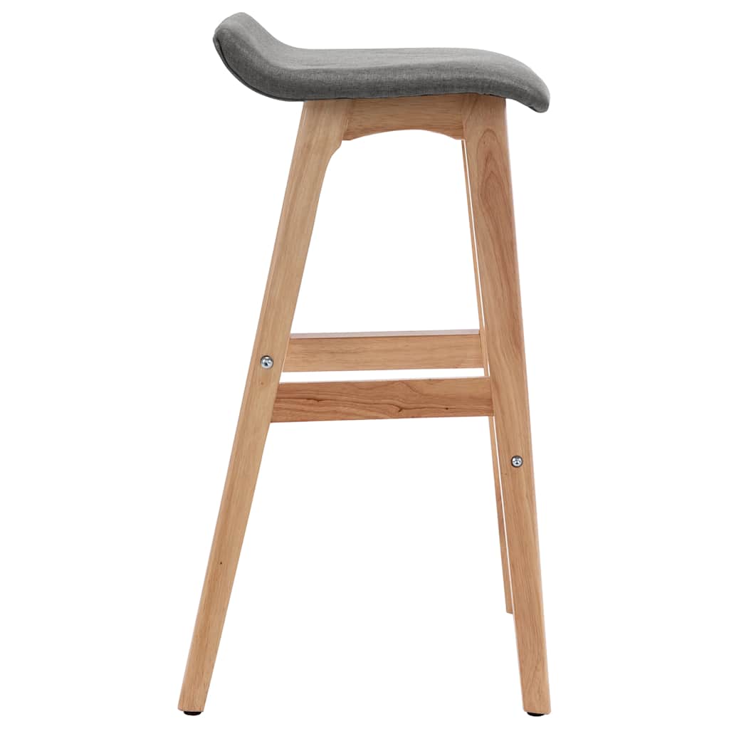 Bar Stools 2 pcs Dark Grey Fabric
