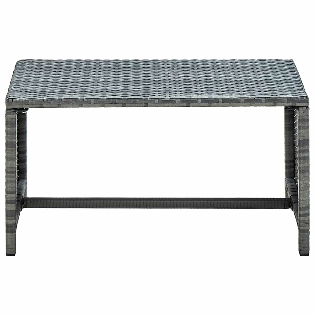 46394 vidaXL Coffee Table Anthracite 70x40x38 cm Poly Rattan