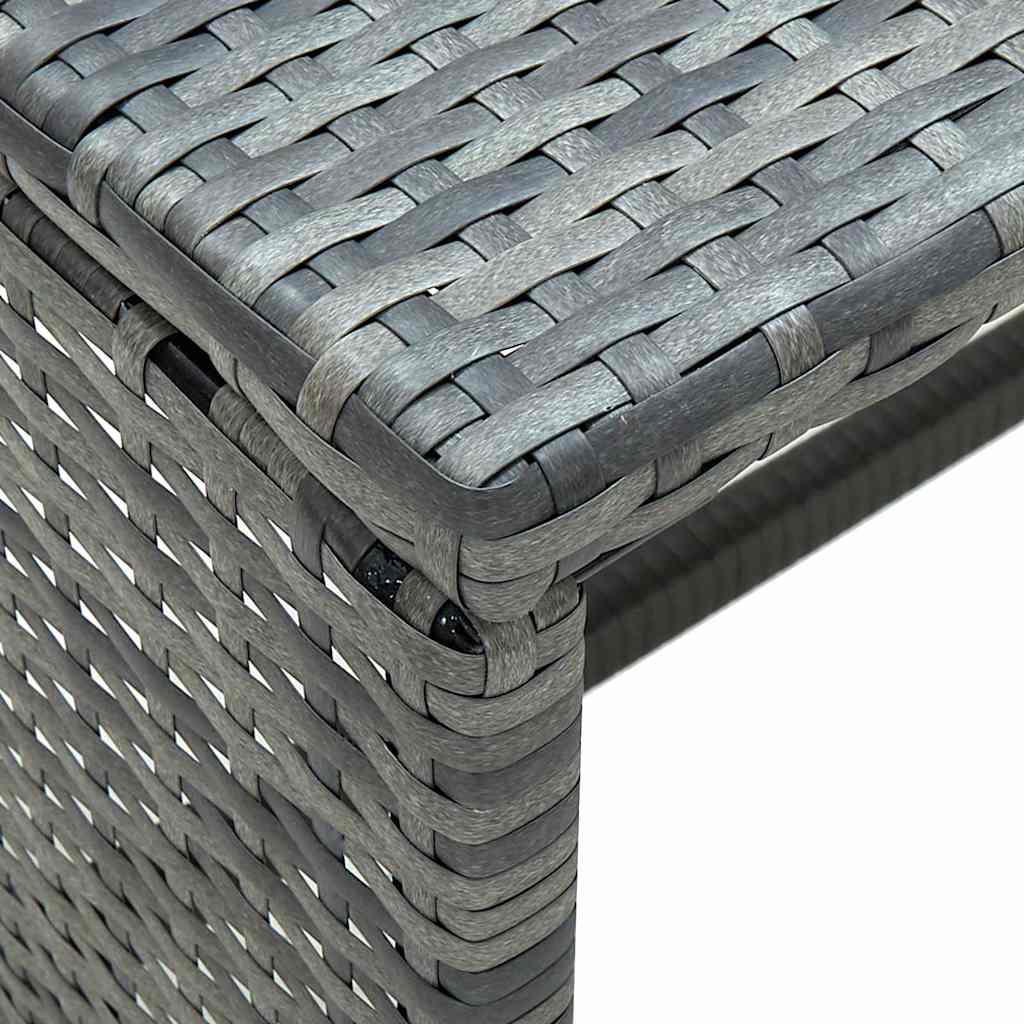 46394 vidaXL Coffee Table Anthracite 70x40x38 cm Poly Rattan