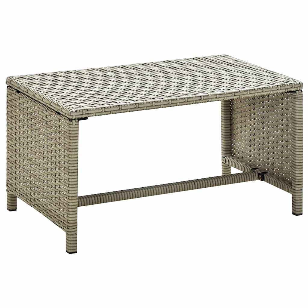 46395 vidaXL Coffee Table Beige 70x40x38 cm Poly Rattan