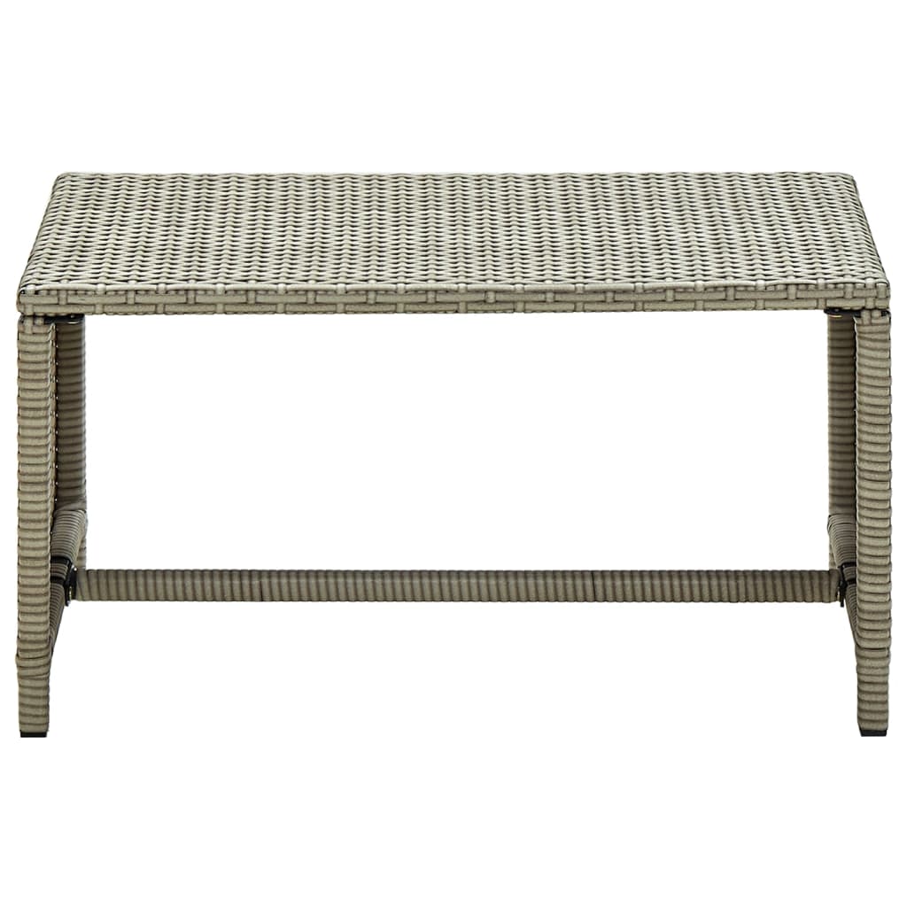 46395 vidaXL Coffee Table Beige 70x40x38 cm Poly Rattan