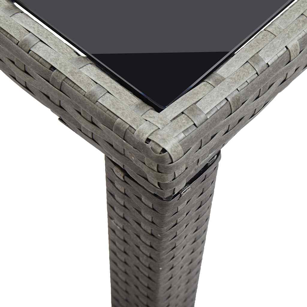 46448 vidaXL Garden Table Anthracite 123x60x74 cm Poly Rattan