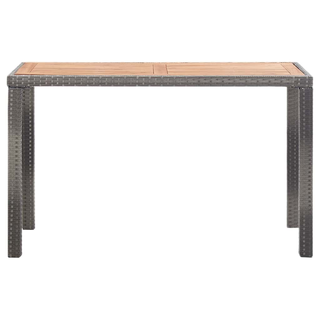 Garden Table Anthracite and Brown 123x60x74cm Solid Acacia Wood