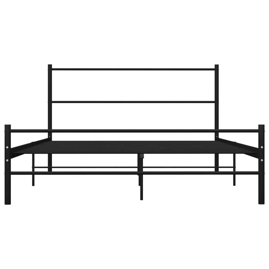 284690 vidaXL Bed Frame without Mattress Black Metal 120x200 cm