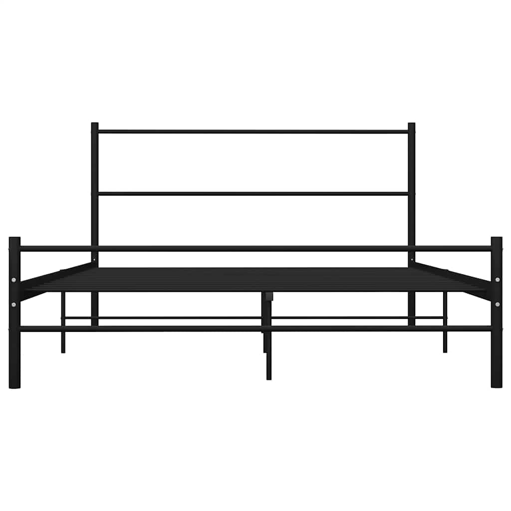 Bed Frame | Black | Metal | 160 x 200 cm | Durable | Bed Frame