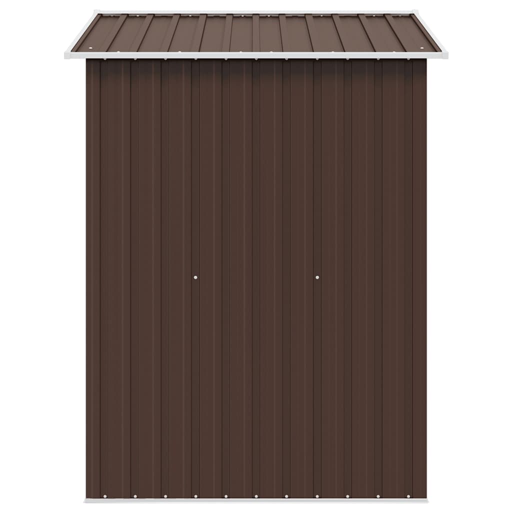 Garden Storage Shed Brown 204x132x186 cm Steel