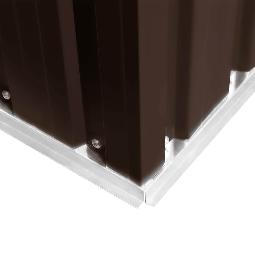 Garden Storage Shed Brown 257x205x178 cm Steel