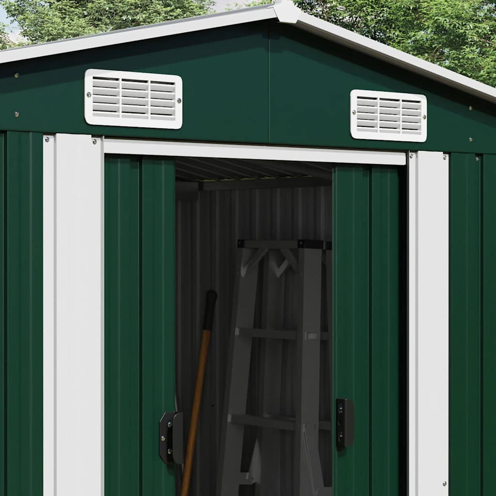 Garden Shed Green 257x779x181 cm Galvanised steel