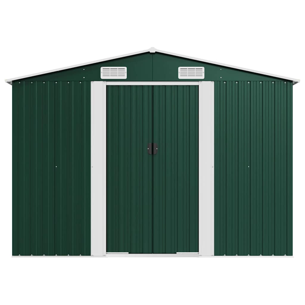 Garden Shed Green 257x779x181 cm Galvanised steel