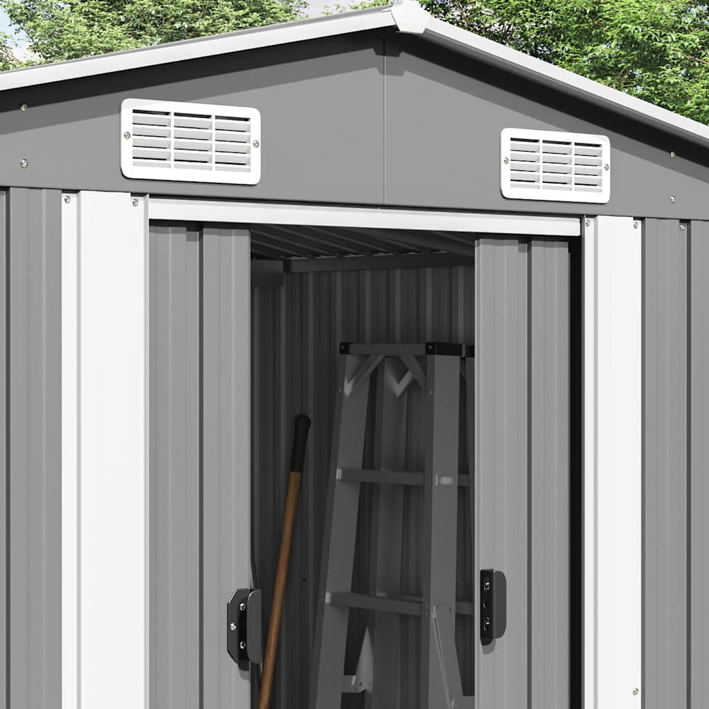 Garden Shed Grey 257x779x181 cm Galvanised steel