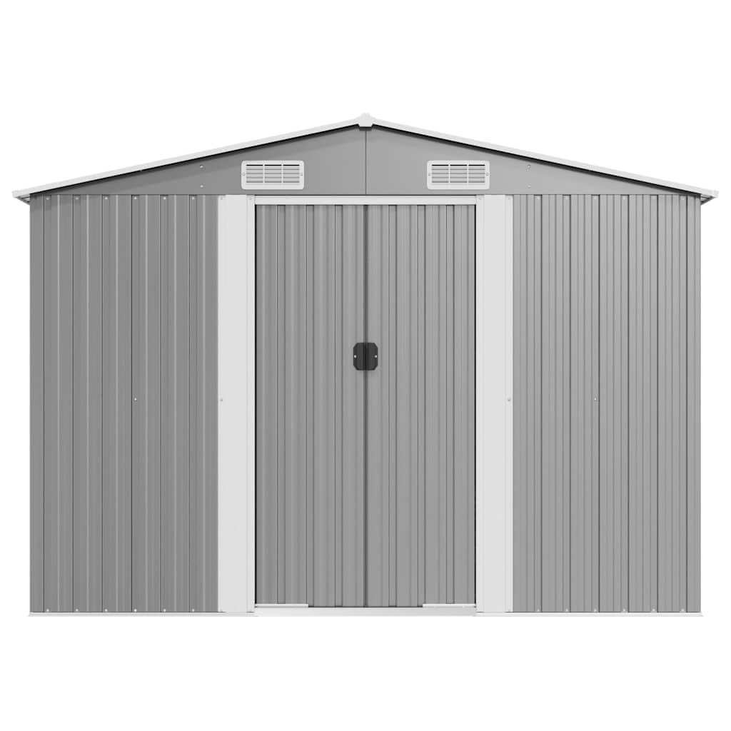 Garden Shed Grey 257x779x181 cm Galvanised steel