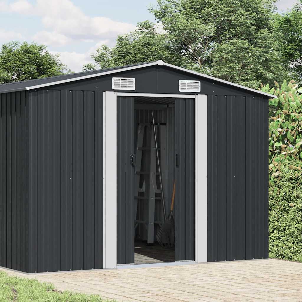 Garden Shed Anthracite 257x779x181 cm Galvanised steel