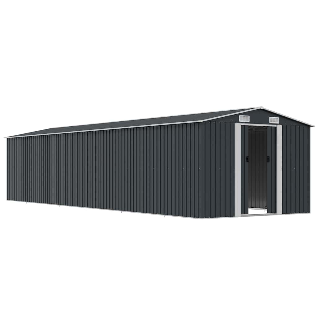Garden Shed Anthracite 257x779x181 cm Galvanised steel