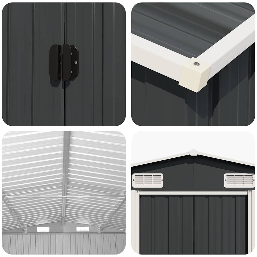 Garden Shed Anthracite 257x779x181 cm Galvanised steel