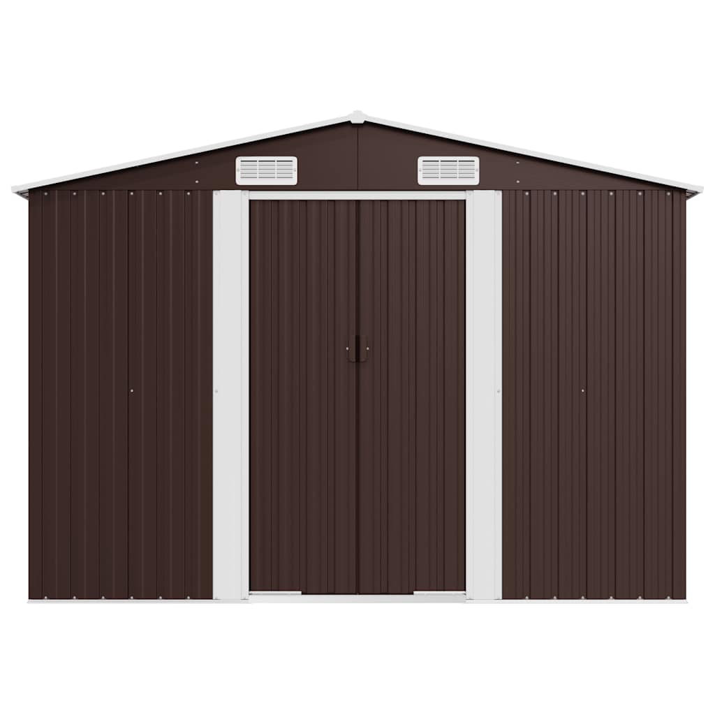 Garden Shed Brown 257x779x181 cm Galvanised steel