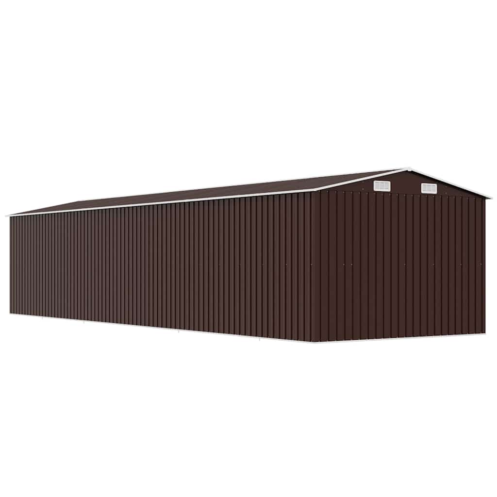 Garden Shed Brown 257x779x181 cm Galvanised steel