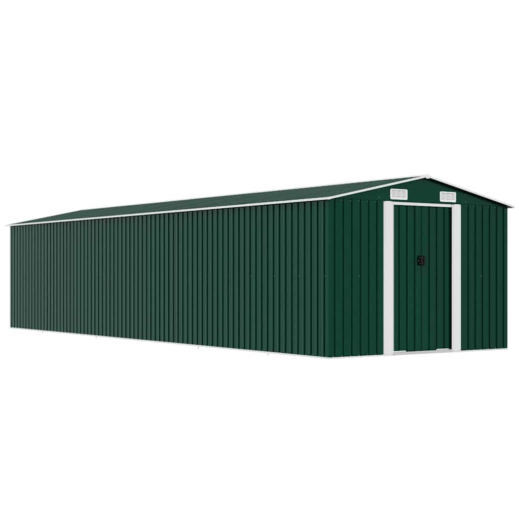 Garden Shed Green 257x990x181 cm Galvanised steel
