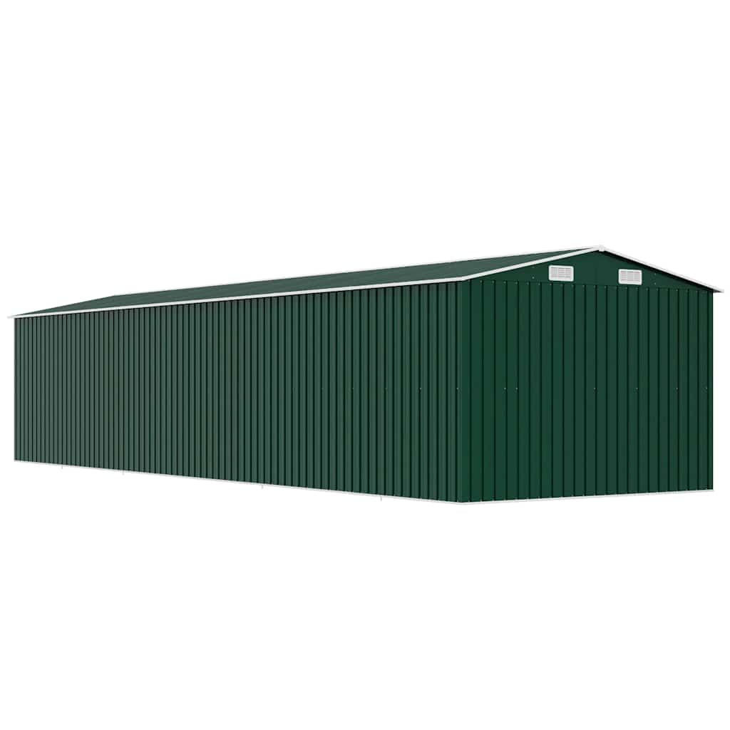 Garden Shed Green 257x990x181 cm Galvanised steel