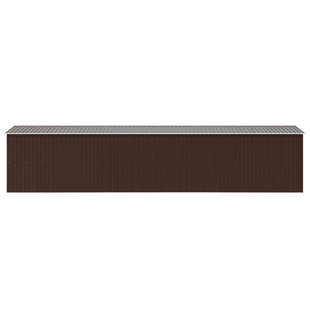 Garden Shed Brown 257x990x181 cm Galvanised steel