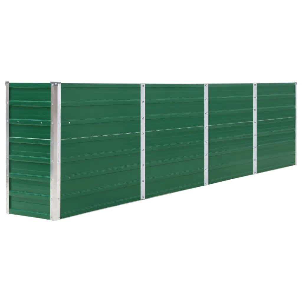 Verhoogd tuinbed 320x40x77 cm gegalvaniseerd staal groen