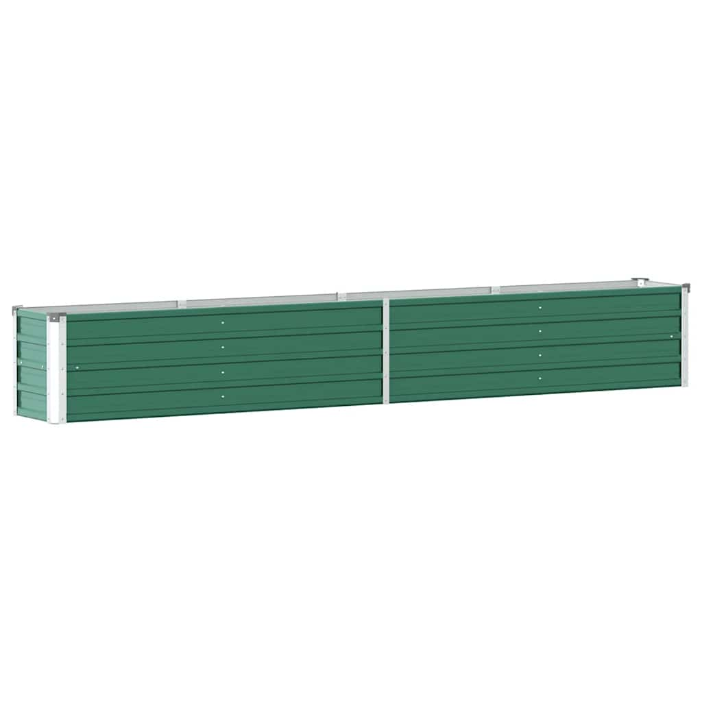 vidaXL Garden Raised Bed Galvanised Steel 320x40x45 cm Green