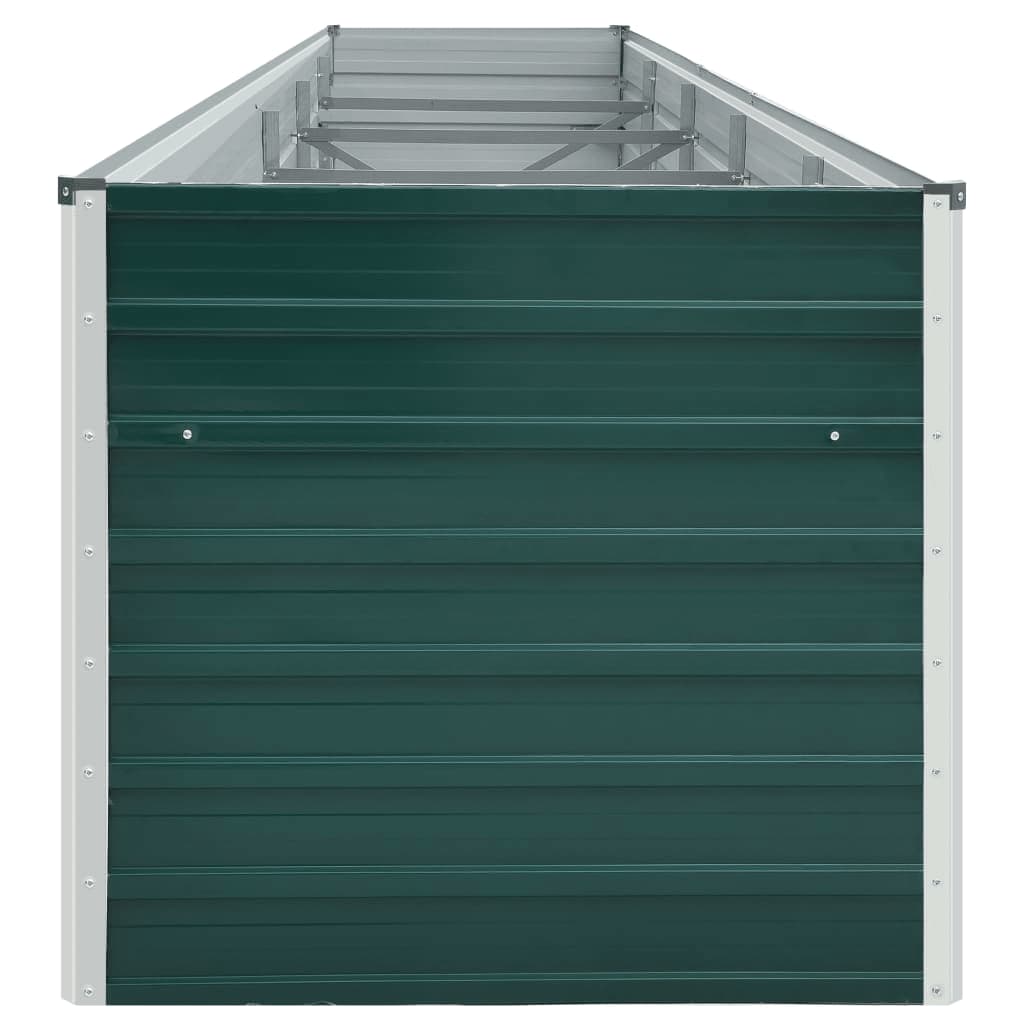 Verhoogd tuinbed van gegalvaniseerd staal 400x80x45 cm groen