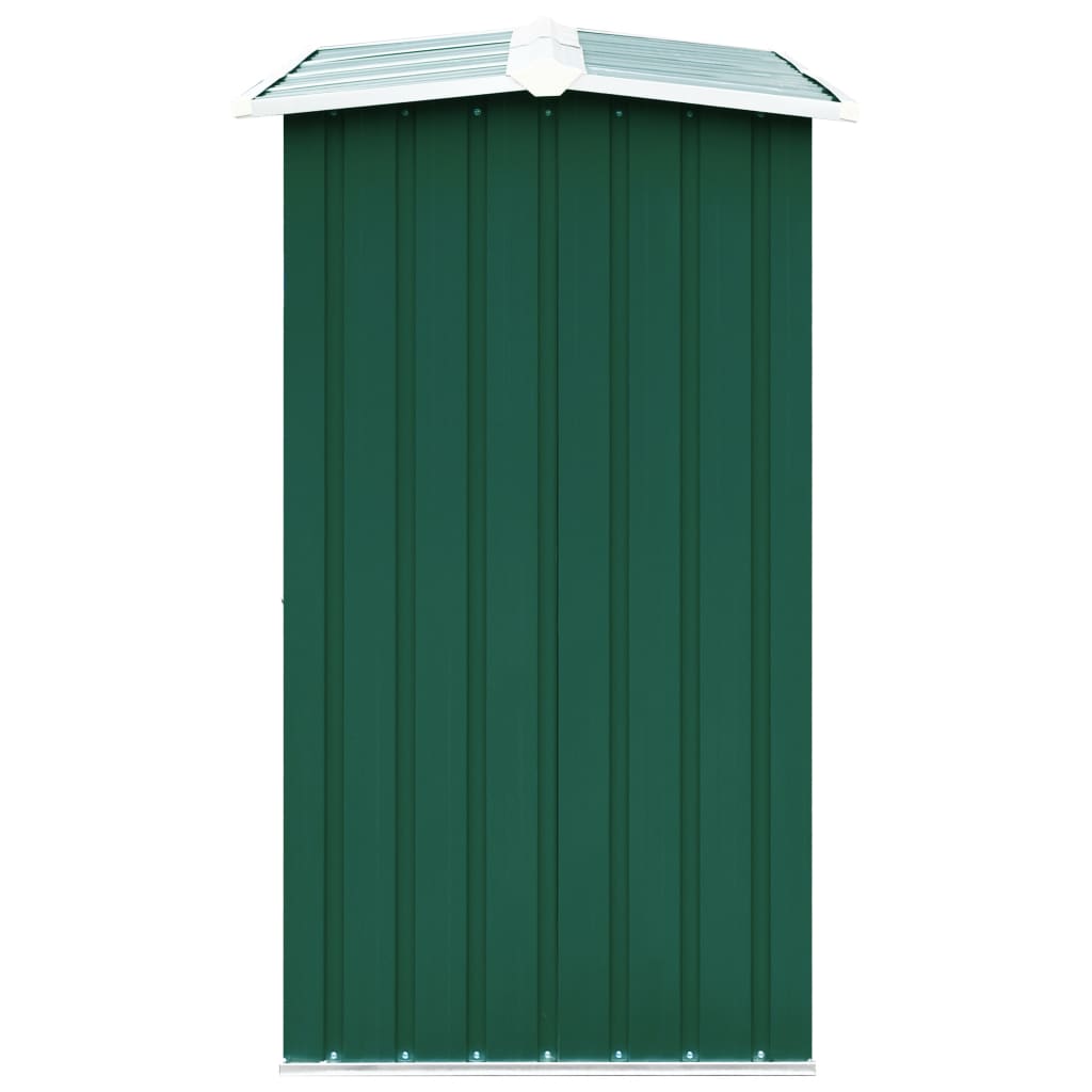 vidaXL Log Storage Shed Galvanised Steel 172x91x154 cm Green