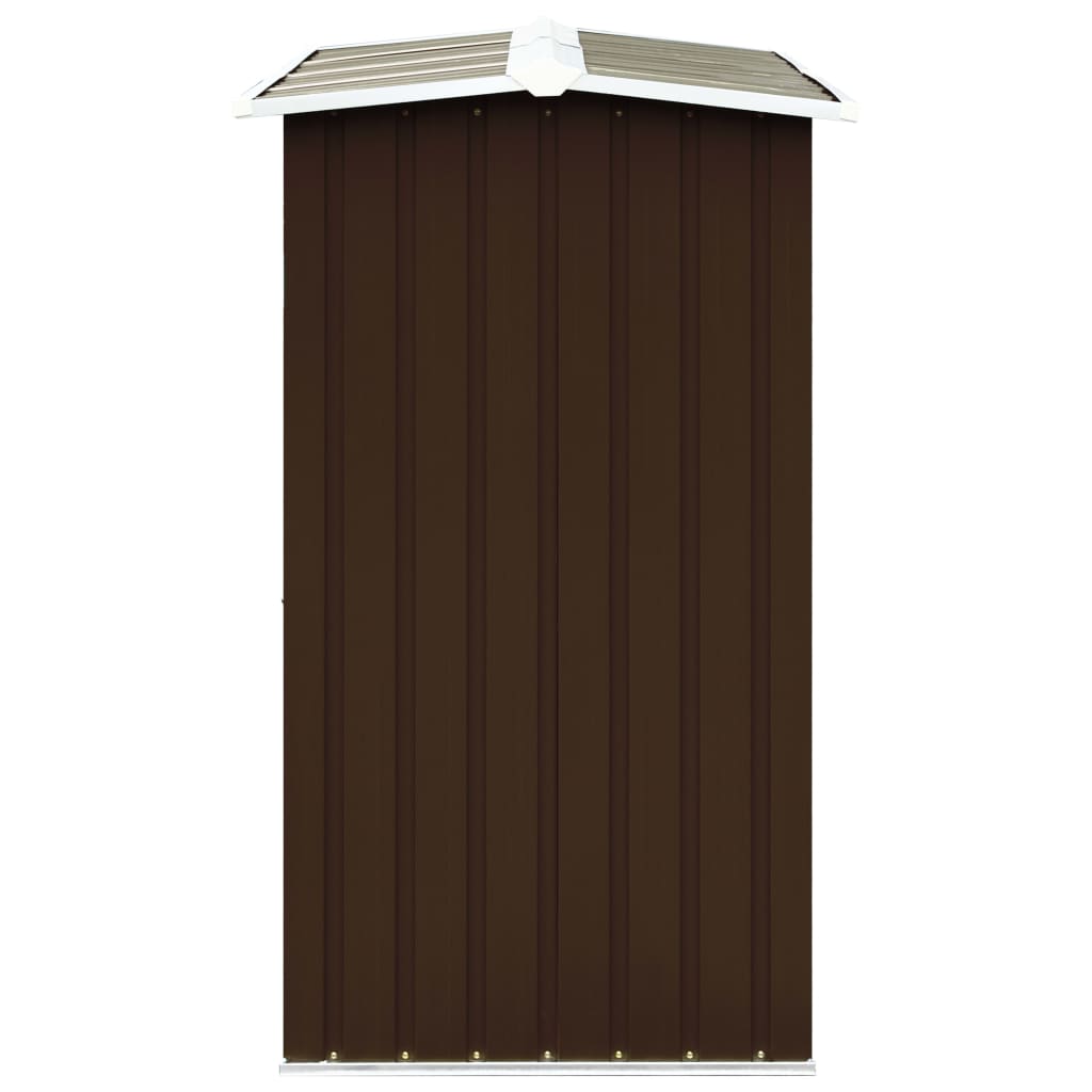 vidaXL Log Storage Shed Galvanised Steel 172x91x154 cm Brown