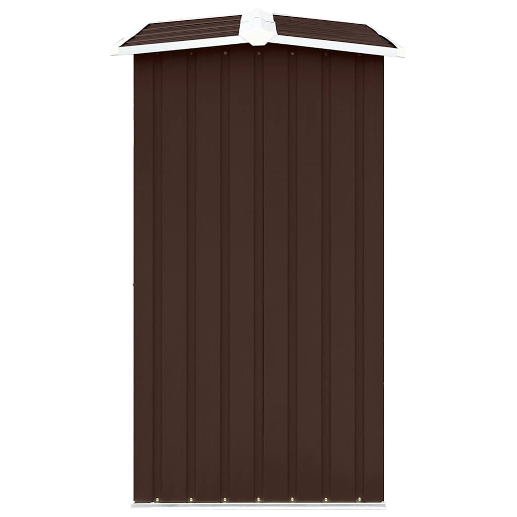 47081 vidaXL Log Storage Shed Galvanised Steel 172x91x154 cm Brown